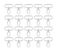 Haofy 20Pcs Zinc Alloy Bag Clasps Swivel Trigger Clips Keychain Key Ring Hooks, zinc alloy, multipurpose, simple design, DIY, daily use, for hanging keys, bottle, tent, and ropes, with (32 mm)