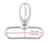 Haofy 20Pcs Zinc Alloy Bag Clasps Swivel Trigger Clips Keychain Key Ring Hooks, zinc alloy, multipurpose, simple design, DIY, daily use, for hanging keys, bottle, tent, and ropes, with (38 mm)