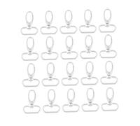 Haofy 20Pcs Zinc Alloy Bag Clasps Swivel Trigger Clips Keychain Key Ring Hooks, zinc alloy, multipurpose, simple design, DIY, daily use, for hanging keys, bottle, tent, and ropes, with (25 mm)