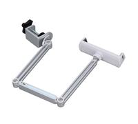 Haofy 360 -Supporto per Supporto per Telefono in Metallo di Rotazione di Grado con Luce Regolabile per Tavoletta Telefonica, Bloccaggio a Vite Schlkt (SILVER)