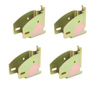 Haofy 4pcs E Track Wood End Weam Socket Duty Duty Steal Storage Brackt per Rimorchio per Camion Van RV Cargo Trailer con Cardini Rotanti (Zincato, oro)