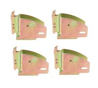 Haofy 4pcs E Track Wood End Weam Socket Duty Duty Steal Storage Brackt per Rimorchio per Camion Van RV Cargo Trailer con Cardini Rotanti (Zincato, Oro)