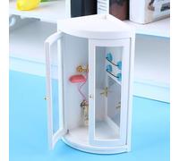 Haofy Accessorio per Casa delle Bambole, Set da Bagno in Legno di Alta qualità, Decorazione della Doccia in Miniatura per Casa delle Bambole in Scala 1:12, Ideale per i Bambini