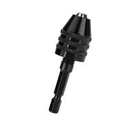 Haofy Adattatore per Mandrino per Trapano Elettrico con Codolo Esagonale a Rapido da 6,5 mm con Struttura a Pinza a Tre Ganasce per di Serraggio Rapida Lega di Alluminio + Acciaio Al Carbonio