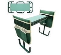 Haofy Ampio Inginocchiatoio e Sedile da Giardino Aggiornato con 2 Borse per Attrezzi, Sgabello Pieghevole Regolabile in Larghezza da 10,6 Pollici Supporto per Seduta in Ginocchio 400 (GREEN)