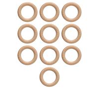 Haofy Anelli in Legno 10 Pezzi in Legno di Faggio Naturale con Finitura Liscia per Progetti Artigianali Fai-da-Te, Accessori per Ghirlande, Portatovaglioli, Fibbie all'Uncinetto, Decorazioni per la