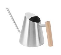 Haofy Annaffiatoio con Beccuccio Lungo 1,5 L in Acciaio Inossidabile Antiruggine per Bonsai da Giardino Uso Interno Ed Esterno con Manico in Legno per Piccoli Appartamenti, Giardinaggio Sul Balcone,