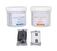 Haofy Argilla da Modellaggio Autoindurente, 2 Parti, 1kg Peso Totale, per | Stucco Epossidico, Indurisce a Temperatura Ambiente, Incolla Legno Metallo e Ceramica, Zero Ritiro, Resistente a Calore e