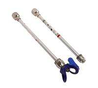 Haofy Asta di Prolunga Spruzzo 2 Pezzi G7/8-14 Punta in Acciaio Inossidabile con Asta Spruzzatore a Doppio Giunto per Cantieri Edili, Riparazioni di Ponti, Manutenzione Ferroviaria (SILVER)