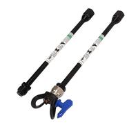 Haofy Asta di Prolunga Spruzzo 2 Pezzi G7/8-14 Punta in Acciaio Inossidabile con Asta Spruzzatore a Doppio Giunto per Cantieri Edili, Riparazioni di Ponti, Manutenzione Ferroviaria (BLACK)