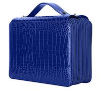 Haofy Astuccio di Alta qualità con Cerniera a 5 Strati con Cinghie Elastiche e Grande capacità per 252 Penne - Design Leggero e Resistente per Artisti e Insegnanti - 8,1 X 10,8 X 3,9 Pollici (blu
