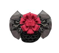 Haofy Barretta a Clamp/Holder per Capelli con Netti Snoods Coppa per Pannello Cover Chignon Net per le Donne Eleganti Design Floreale di Filo Floreale per le Occasioni Formali all'uso Quotidiano