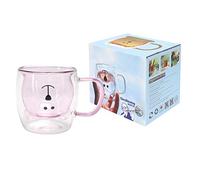 Haofy Bicchiere da Acqua in Vetro, Tazze Trasparenti da 250 Ml con Manico, Bicchiere in Vetro a Forma di Orsetto per Latte, Cioccolato, Moka, Cappuccino()