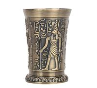 Haofy Bicchiere da Whisky in Metallo Vintage Goffrato a Mano, Calice Rustico da Dram con Squisiti Dettagli Realizzati a Mano, Altezza 2,4 Pollici e Diametro della Bocca 1,6 Pollici per Cocktail di