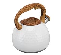 Haofy Bollitore per tè con Fischio da 3 Litri in Acciaio Inossidabile con Base con Capsula a Riscaldamento Rapido per Fornello Elettrico a Gas in Ceramica a Induzione - Fornello Multiplo con Avviso