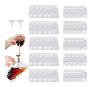 Haofy Borsa per Bevande Riutilizzabile Borsa per Bevande Multifunzionale Portatile in Plastica Trasparente con Imbuto Confezione da 50 100 Ml 150 Ml Tappo a Vite a Prova di Perdite per