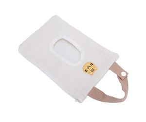 Haofy Borsa Spazziera Ricamata da Cartone Animato Multifunzionale, Semplice Borsa Portatile per Cavalcata, Auto - Tessuto di Cotone (tigre bianca)