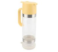 Haofy Bottiglia di Antigoccia con Dispenser per Sciroppo in Vetro Resistente Al Calore da 300 Ml per Ristorante Domestico (YELLOW)