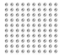 Haofy Bottoni con Strass Trasparenti da 100 Pezzi con Base Ad Anello in Metallo Bottoni da Cucito Rotondi da 20 Mm Argento Bianco per la Decorazione di Abbigliamento Artigianale