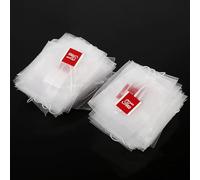 Haofy Bustine per Infusore per tè in Nylon, 100 Pezzi, 7x6 Cm, per l'infusione Continua Senza Esaurirle, Chiusura con Coulisse, Filtro a Rete Fine per Bustine di tè per Brodo Freddo, per Zuppe, per