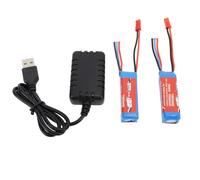 Haofy Caricatore della Batteria per Auto RC Set di Caricamento Rapido Efficiente 7.4 V 400 MAh Lithium Battery per K969 K989 1/28 Auto RC