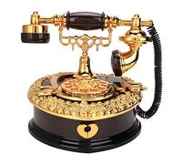 Haofy Carillon del Telefono Rotante - Modello di Telefono Creativo retrò Decorativo Antico Telefono Music Box Cafe Bar Modello di Decorazione della Finestra per Il di Compleanno