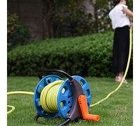 Haofy Carrello Avvolgitubo da Giardino, capacità 20 M, con Supporto per Avvolgitubo in PP e Rame, per Piccoli Giardini, Serre, Cortili, Installazione Rapida, Spazio Ordinato, Portatile, 40 X 30 X 20