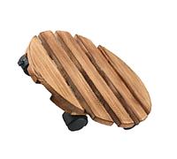 Haofy Carrello per Piante, capacità di 80 kg, per Vasi Pesanti, con Ruote Universali Bloccabili, Supporto in Legno Ispessito per Interni Ed Esterni, Piccoli Terrazzi, Uso in Giardino (Girare)