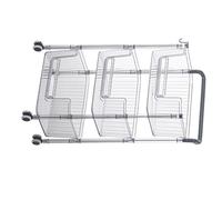 Haofy Carrello Portaoggetti con Rotelle, Organizer Mobile in Plastica con Ampio Spazio, Facile mobilità per Riporre e Organizzare la Casa (3 strati)