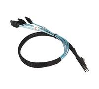 Haofy Cavo Mini SAS a 4 con Strato Schermante Cavo Mini SAS Sottile Flessibile in Rame Stagnato PVC da 12 Gbps per la Sostituzione (0,5 m)
