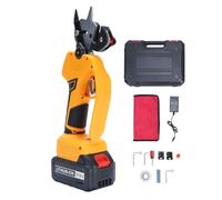 Haofy Cesoie Elettriche da Potatura Tagliarami a Batteria da 60 W con Batteria da 1500 MAh Manico Ergonomico Cesoie per Potatura Alberi da Giardino (Spina UE 100-240 V)