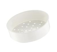 Haofy Cestello per Cottura a Vapore Rotondo Universale per Cuociriso, Vassoio Porta Vapore in Plastica, Griglia di Cottura Impilabile (3L)