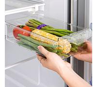 Haofy Cestino Trasparente per Dispensa, Ampio Contenitore Trasparente con Maniglia per un Facile Accesso, capacità di 12 Litri, Ideale per l'uso in , Bagno, Congelatore (Una cassetta per frutta e