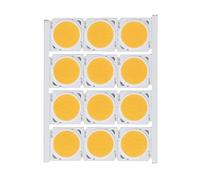 Haofy Chip LED Integrato COB, 12 Pezzi Chip LED Rotondo COB Ad Alta Potenza 12W 36-41V 1080LM per Illuminazione Interna Fai da Te (Bianco)(Luce Calda)