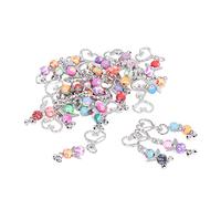 Haofy Ciondoli Chiave con d'angelo da 30 Pezzi con Perline Colorate in Metallo in Lega di Zinco per Bomboniere, Decorazioni per Matrimoni, Decorazioni per la Casa