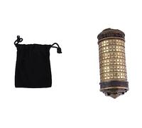 Haofy Codice retrò Mini CRYPTEX con Stile Intellettuale di Da Vinci, Materiale Metallico, Grande Sorpresa per la Cara, Facile di Password, 13 * 16 * 23cm, Ideale per le Note e