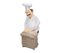 Haofy Comico Ornamento da Chef in Resina per Decorazioni per Interni Ed Esterni, Sofisticata Statuetta da Cucina, 9,1 X 4,3 X 3,5 Pollici