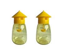 Haofy Confezione da 2 Trappole per Sacchetti per Vespe in Plastica Gialla, Efficace Cattura Insetti per Campeggio e Giardino