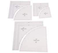 Haofy Confezione da 3 Righelli per Quilting in Acrilico da 10, 8 e 6 Pollici di Grandi Dimensioni con Margine di Cucitura di 1/4 di Pollice Antiscivolo per Quilting, Patchwork e Cucito