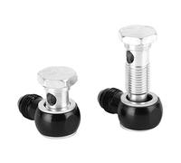 Haofy Connettore Raccordo Banjo in Ferro 90 Gradi per Radiatore Olio Trasmissione GM 4L80E, 6AN X 1/4NPSM, Compatibile 1997-2010 (A)