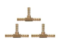 Haofy Connettore Spinato a T in Ottone di Alta qualità da 5 Pezzi per la Separazione dei Fluidi Nelle Applicazioni di Combustibile Gasolio Aria Acqua (6MM)