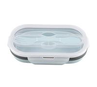 Haofy Contenitore Lunchbox in Silicone Alimentare Pieghevole Rettangolare per Conservazione Cibo Frutta Verdura Adatto a Lavoro Campeggio Viaggio Lavabile in Lavastoviglie Microonde Frigorifero