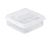 Haofy Contenitore per Alimenti in Plastica 1,6 L con Coperchio a Ribalta per Freschezza Prolungata Conservazione Formaggio Burro Verdura per Frigorifero, Domestica, Viaggi, Dieta Mediterranea