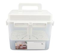 Haofy Contenitore per Kimchi, Contenitore per la Conservazione della Fermentazione in PP da 5 Litri con Coperchio Sigillato in Silicone e Manico in Acciaio Inossidabile, per Sottaceti per la
