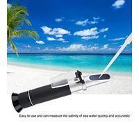 Haofy Contenuto Salz -Salinometro Portatile, Preciso, Esatto per i Test Dell'acqua di Mare, Costruzione in Alluminio Durevole per Acquacoltura, Acquario, Contenuto di Sale con Compensazione della