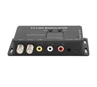 Haofy Convertitore RF TM70 Modulatore IR da AV a RF Display Canale UHF in Plastica 21 Estensore IR USB 5V Predefinito da 32F a 104F per Set Top Box Distribuzione TV CATV Domestica