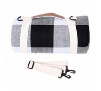 Haofy Coperta da Picnic Antisabbia Extra Large 80x80 Pollici Pieghevole Portatile Tappetino da Campeggio Esterno per Parco Cortile Prato Giardino Spiaggia per 4-8 Persone (BLACK)