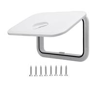 Haofy Copertura per Boccaporto per Barche 14,76x10,63 Pollici IP67 capacità 496 Libbre Plastica ABS Cerniera da 180 Gradi Botola di Ispezione Marina per Barche Yacht (White)