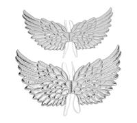 Haofy Costume Ali da Bambina, Ali da Fata 3D Stampate in Tessuto per Cosplay for Feste e Party (SILVER)