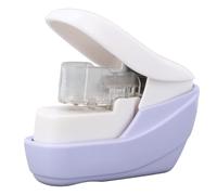 Haofy Cucitrice Senza Punti Cucitrice Manuale Efficiente Rilegatrice per Carta per Ufficio a Casa Scuola Capacità 4 Pagine Viola, Materiali Leggeri Ecologici